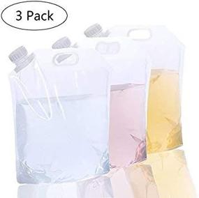 img 1 attached to 🎒 Convenient & Durable 5L AMACASE Collapsible Water Container Bag - Ideal for Backpacking and Camping [3 Packs]