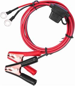 img 3 attached to DEDC 13.1FT/4M 16AWG удлинительный шнур с колечком и зажимом на аккумулятор 12В / 24В - универсальная клипса для инверторов, лодочных/домовых аккумуляторов, насосов для надувных изделий, автомобильных холодильников и многого другого