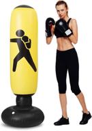 🎄 christmas 63” inflatable punching bag with stand: ultimate stress-relief gift for kids and adults with immediate bounce-back action, ideal for karate and taekwondo home boxing practice логотип