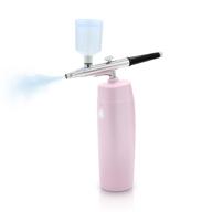 cordless airbrush kit pinkiou: portable makeup set for travel, free foundation spray paint airbrush kit for painting with 3 different cups, ideal for nail art and decorating logo