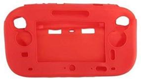 img 1 attached to 🎮 WiiU Gamepad Controller Soft Rubber Shell Case Cover - Red | Enhanced Protection for WiiU Controller