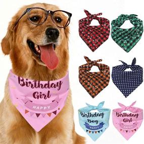 img 4 attached to 🐶 GoChes Dog Bandana - Square Double Layered Dog Scarf for Small, Medium, and Large Dogs - 1PC