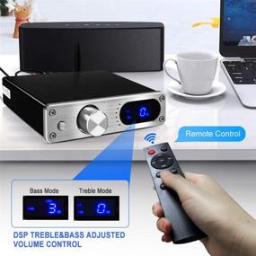 img 1 attached to 🎵 FX AUDIO Bluetooth 5.0 Power Amplifier 2.1 Channel with DSP Bass and Treble Control: Enhance Your Audio with Active Subwoofer - 60Wx2 QCC3003 TAS5342A USB Stereo Full Class D Digital Amp and Remote Control for Home Audio