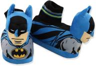 dc comics batman plush toddler kids 3d head sock top slippers logo