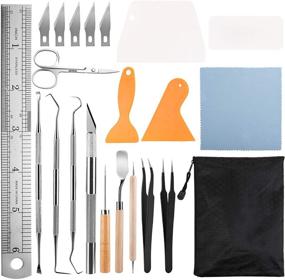 img 4 attached to 22-Piece Craft vinyl weeding tool set, essential vinyl tools kit for Silhouettes, Cameos, lettering, cutting, and splicing - WUWEOT