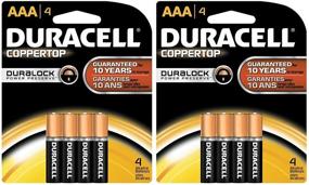 img 1 attached to 🔋 Duracell Coppertop AAA Batteries, 4ct, 2pk: Long-lasting power for your devices!