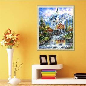 img 3 attached to 🖌️ Fipart 5D DIY Diamond Painting: Castle Wall Stickers for Living Room Decoration