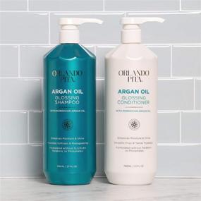 img 3 attached to 💆 ORLANDO PITA Salon Size Argan Oil Glossing Shampoo and Conditioner Set, 27 Oz each - Moisturizing and Shine-Enhancing for Smooth and Healthy Hair