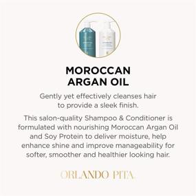 img 1 attached to 💆 ORLANDO PITA Salon Size Argan Oil Glossing Shampoo and Conditioner Set, 27 Oz each - Moisturizing and Shine-Enhancing for Smooth and Healthy Hair