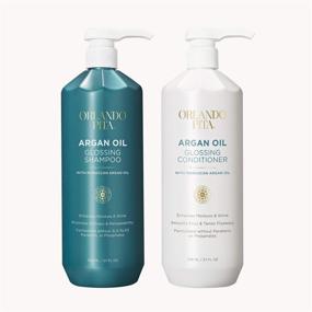 img 4 attached to 💆 ORLANDO PITA Salon Size Argan Oil Glossing Shampoo and Conditioner Set, 27 Oz each - Moisturizing and Shine-Enhancing for Smooth and Healthy Hair