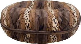 img 3 attached to 🐾 BESSIE AND BARNIE Signature Wild Kingdom Luxury Extra Plush Faux Fur Bagel Pet/Dog Bed: Unbeatable Comfort in Multiple Sizes