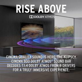 img 3 attached to 🎥 Immerse Yourself in Theatre-Quality Audio with Klipsch Cinema 800 Dolby Atmos 3.1 Sound Bar & Wireless Subwoofer