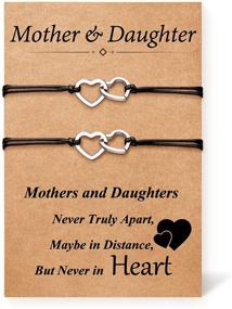 img 4 attached to ❤️ DESIMTION Mother Daughter Bracelets Set for 2 - Heart Back to School Gifts for Kids - Mom Gifts from Daughters - Wish Bracelet