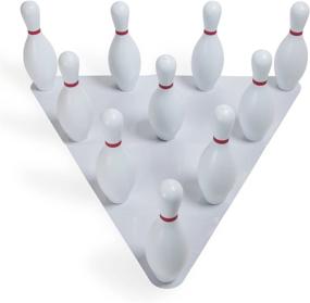 img 3 attached to Champion Sports Plastic Bowling Pins: Training & Kids Games Set in Red/White