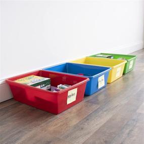 img 2 attached to Humble Crew Primary Color Set - Large Plastic Storage Bins (Pack of 4)