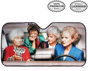 img 2 attached to 🚗 Premium Golden Girls Car Sunshade - Foldable Rectangle Windshield Sun Visor, 57 X 28 inch - Perfect Gift - Auto Sun Shade for Cars, SUVs, and Trucks - Sun Shield