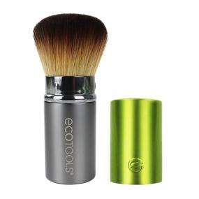 img 4 attached to Retractable EcoTools Travel Kabuki Brush - Perfect for Foundation, Blush, Bronzer, and Powder
