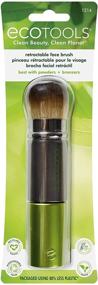 img 3 attached to Retractable EcoTools Travel Kabuki Brush - Perfect for Foundation, Blush, Bronzer, and Powder