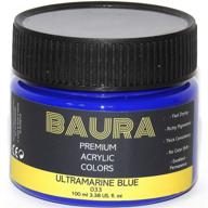🎨 high-quality ultramarine blue acrylic paint - ideal for artists, kids & adults - halloween pumpkin painting - 100ml/3.38oz craft paint for wood, drawing, and art supplies. acrylic paint for canvas, fabric, leather & ceramic. logo