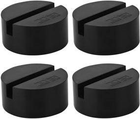 img 4 attached to Pack of 4 DEDC Universal Slotted Frame Rubber Jack Pads - Medium Size