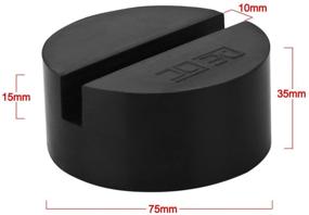 img 3 attached to Pack of 4 DEDC Universal Slotted Frame Rubber Jack Pads - Medium Size