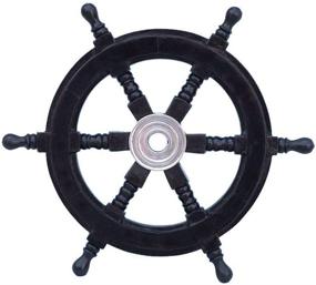 img 1 attached to Hampton Nautical Deluxe Decorative Steering
