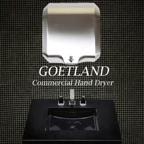 img 3 attached to Efficient and Durable: Goetland Stainless Steel Commercial Hand Dryer for High-Speed Performance - 1800w Automatic, Heavy Duty, Dull Polished Finish