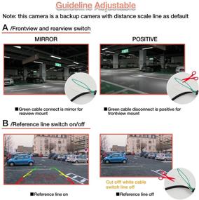 img 1 attached to 🎥 NOAUKA Waterproof IP68 Backup Reverse Camera Car Rear View Night Vision Camera Universal Color CMOS Back up Parking HD Front View Camera 2 Installation Options- Mirror Image/Guidelines Switching" -> "NOAUKA Waterproof IP68 Car Rear View Camera with Night Vision, Universal Color CMOS Back up Camera for Parking, HD Front View Camera with 2 Installation Options - Mirror Image/Guidelines Switching