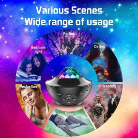 img 1 attached to 🌌 Loyewellr Star Projector - Galaxy Night Light with Remote Control, Bluetooth Music Speaker, and Wireless Timer- USB Powered (Black) - Ideal for Babyroom, Bedroom, Gameroom, Party