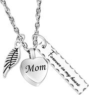 🌹 forever in my heart: dletay urn necklace - cremation jewelry for ashes logo