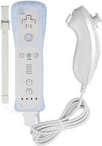 img 1 attached to 🎮 Wii Remote and Nunchuck Bundle with Motion Plus, Aesybath Wireless Wii Controller Includes Silicone Cover and Wrist Strap