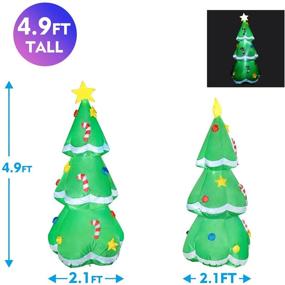 img 2 attached to 🎄 GOOSH 5 FT Tall Christmas Inflatables Tree Decorations, Blow Up Yard Decoration with LED Lights for Holiday/Party/Yard/Garden - Clearance Sale