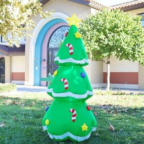 img 4 attached to 🎄 GOOSH 5 FT Tall Christmas Inflatables Tree Decorations, Blow Up Yard Decoration with LED Lights for Holiday/Party/Yard/Garden - Clearance Sale