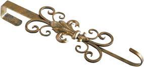 img 3 attached to 🎄 Brogan 2 Pack 16" Wreath Hanger: Elegant Fleur De Lis and Scroll Design in Antique Gold, Ideal for Front Door and Christmas Decorations