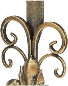 img 1 attached to 🎄 Brogan 2 Pack 16" Wreath Hanger: Elegant Fleur De Lis and Scroll Design in Antique Gold, Ideal for Front Door and Christmas Decorations