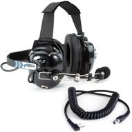 🎧 rugged radios h41-cf carbon fiber style behind the head two way radio headset - compatible with rugged v3, rh5r, rdh16, baofeng & kenwood 2-pin radios logo