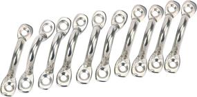 img 2 attached to 🛥️ Pack of 10 Stainless Steel Bimini Boat Top PAD Eye Straps: Ultimate Tie Down Kit for Kayaks, Canoes, and Rigging - Deck Loops, Anchor Points, Footman's Loop - Amarine Made