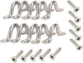 img 4 attached to 🛥️ Pack of 10 Stainless Steel Bimini Boat Top PAD Eye Straps: Ultimate Tie Down Kit for Kayaks, Canoes, and Rigging - Deck Loops, Anchor Points, Footman's Loop - Amarine Made