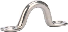 img 1 attached to 🛥️ Pack of 10 Stainless Steel Bimini Boat Top PAD Eye Straps: Ultimate Tie Down Kit for Kayaks, Canoes, and Rigging - Deck Loops, Anchor Points, Footman's Loop - Amarine Made