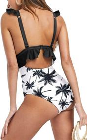 img 3 attached to 👙 QINSEN Bodysuit Spaghetti Swimsuit Monokini: Stylish Women's Clothing for Swimsuits & Cover Ups