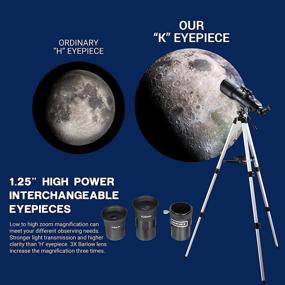 img 1 attached to 🔭 ESSLNB 80mm Astronomical Telescopes with Phone Mount, Tripod, Carrying Bag, Moon Filter - Ideal for Adults, Kids, and Astronomy Beginners: Refractor Telescope for Travel with Erect-Image and Outstanding Optics