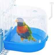 geegoods bird bath box: улучшенное решение для купания для волнистых попугаев, канареечек, волнистых попугайчиков и попугаев логотип