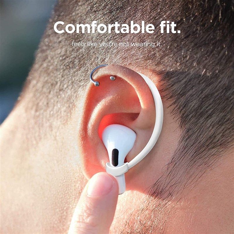 Hooks Designed Apple AirPods White logo