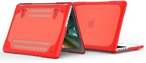 img 1 attached to Funut Kickstand Case for MacBook Air 11 Inch – Shock Proof Rubberized Hard Plastic Cover for A1370/A1465 MacBook Air 11.6 Inch – Red