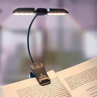 📚 vekkia 14 led rechargeable book-light for reading in bed at night, warm/white reading light with clamp, adjustable 180° mini clip on light, featherweight eye-friendly book light ideal for bookworms & kids логотип