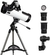 🌌 explore the stars with the telescope 114az newtonian reflector telescope: perfect gift for kids and adults, complete with cellphone adapter & 1.25 inch 13% t moon filter logo