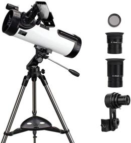 img 4 attached to 🌌 Explore the Stars with the Telescope 114AZ Newtonian Reflector Telescope: Perfect Gift for Kids and Adults, Complete with Cellphone Adapter & 1.25 Inch 13% T Moon Filter