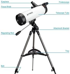 img 2 attached to 🌌 Explore the Stars with the Telescope 114AZ Newtonian Reflector Telescope: Perfect Gift for Kids and Adults, Complete with Cellphone Adapter & 1.25 Inch 13% T Moon Filter