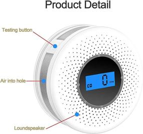 img 1 attached to 🔋 Display-based Battery Operated Smoke CO Alarm: Combination Smoke and Carbon Monoxide Detector