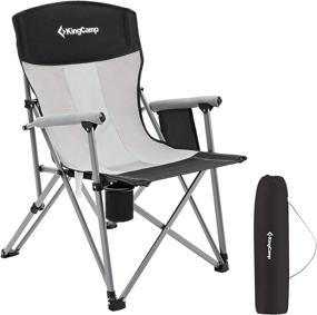 img 4 attached to 🪑 KingCamp Lightweight Folding Camping Chair: Portable & Compact Outdoor Chair for Adults with Cup Holder, Mesh Back & Side Pocket - Ideal for Travel, Backpacking, Patio, Lawn, Hiking, Festival & Sports - Supports 330 lbs